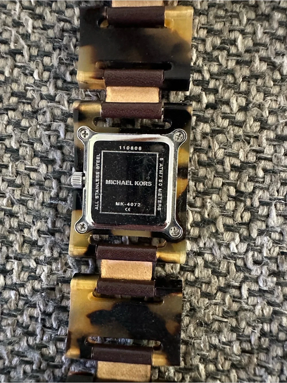 Michael Kors Tortoiseshell Bracelet Watch with Brown Dial